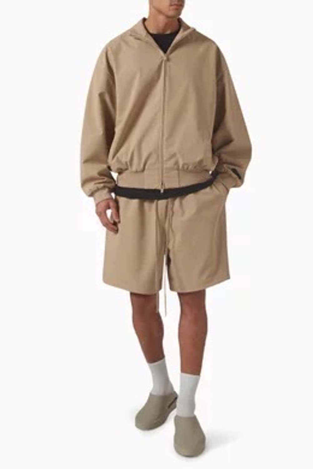 피어오브갓 에센셜 나일론 트렉 봄버 쟈켓 데저트 샌드 상품이미지4