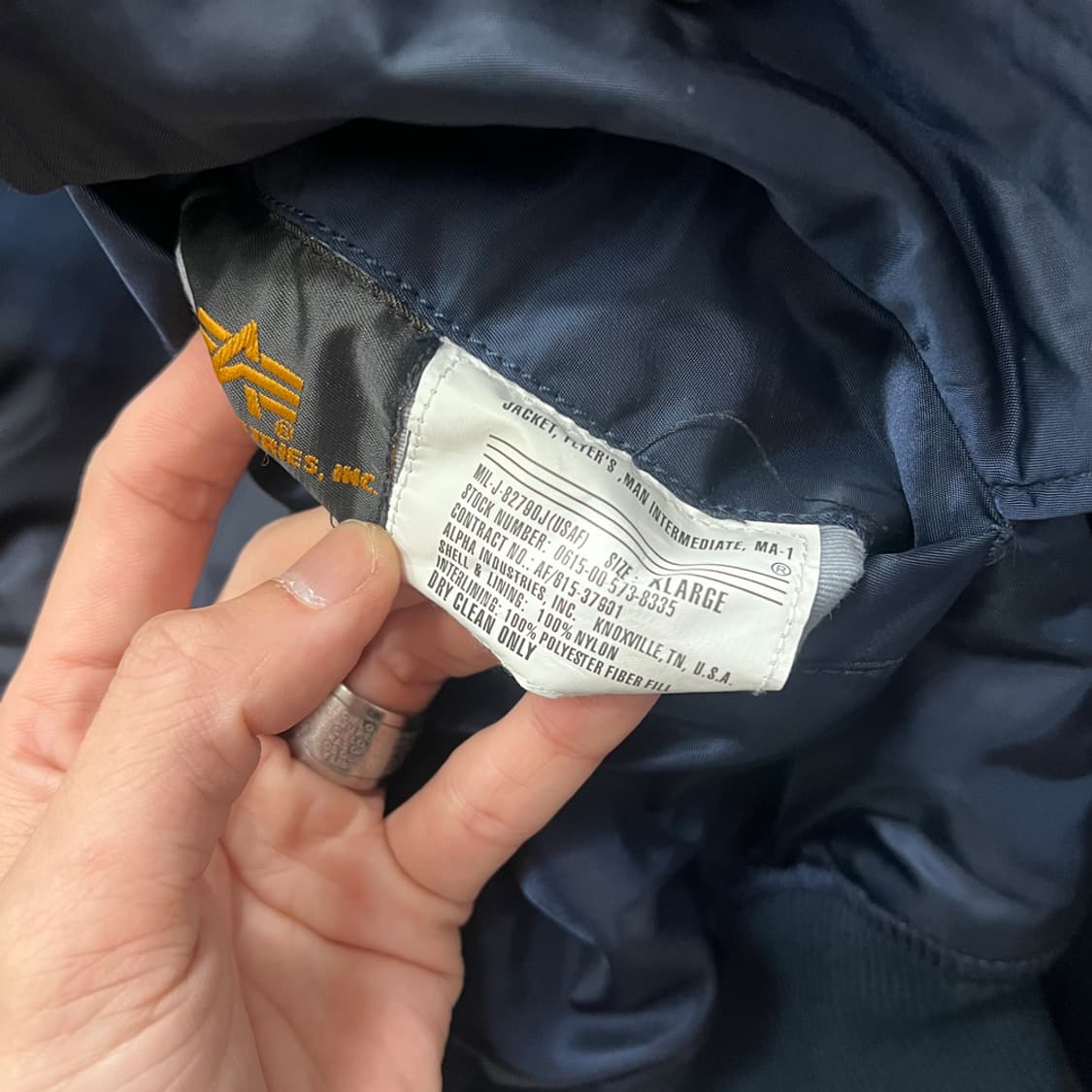 알파인더스트리 MA-1 리버시블 플라이트 항공 점퍼 XL 상품이미지5