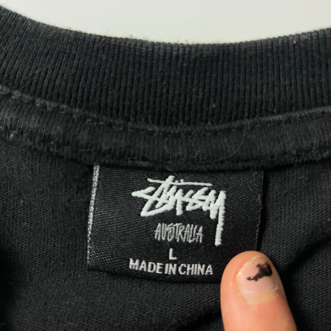 Stussy  스투시 코튼 골드 라이언 블랙 반팔 티셔츠  상품이미지5