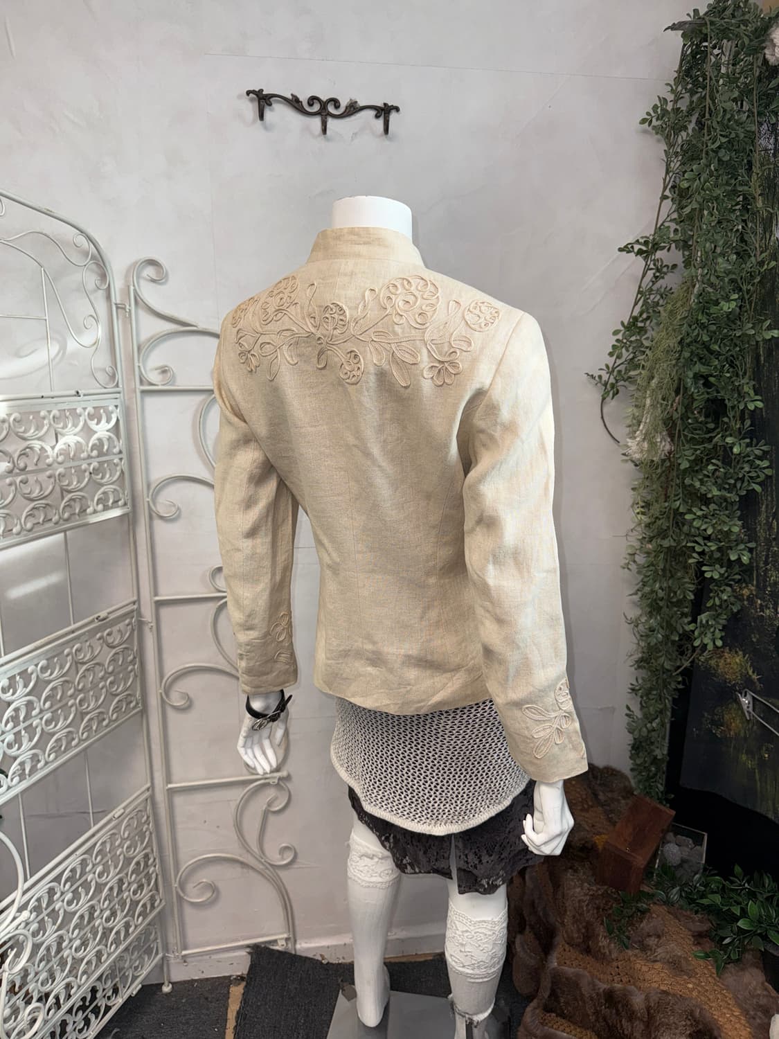 Talbots ivory linen oriental button jk 상품이미지8