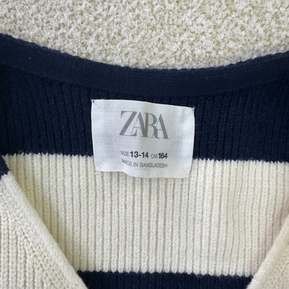 13-14 자라 스트라이프 니트 조끼0323D 상품이미지2