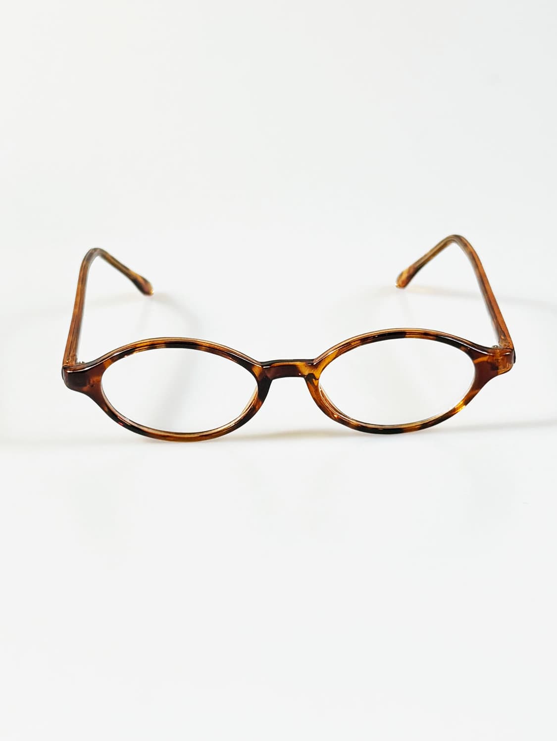 90s 토터스쉘 오벌 뿔테 프레임 빈티지 안경 상품이미지2