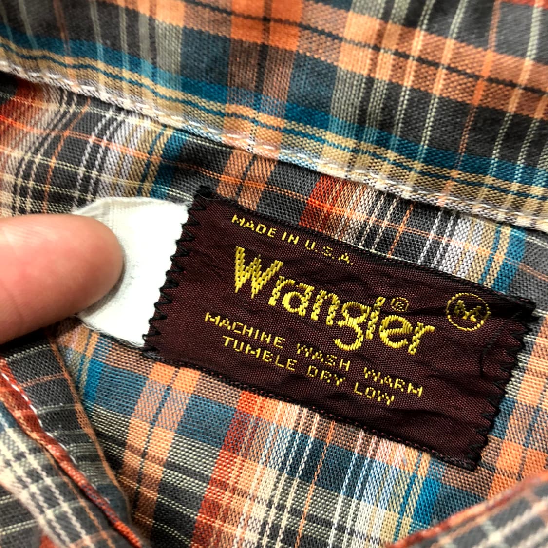  M 랭글러 80s 웨스턴 체크 반팔 셔츠 상품이미지3