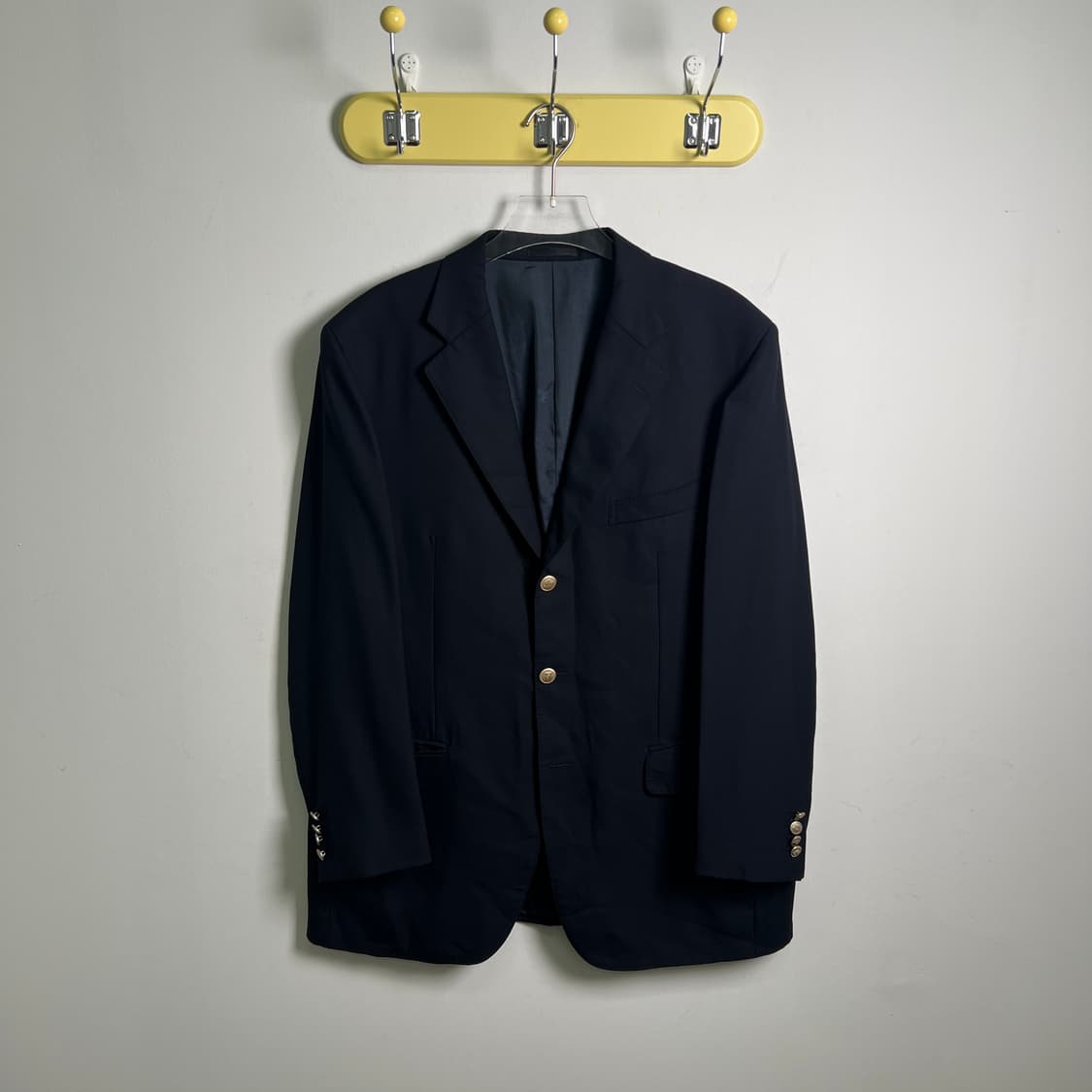 버버리 블랙 울 캐시미어 금장 싱글 블레이저  상품이미지1