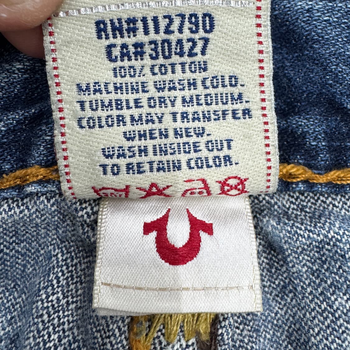 트루릴리전 Y2K 빌리슈퍼티 스티치 와이드 워싱 데님팬츠 상품이미지9