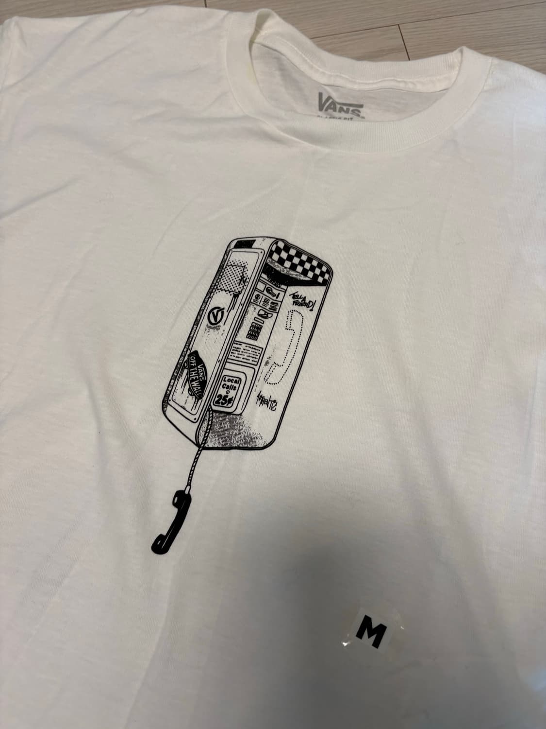 반스 프린팅 티셔츠 화이트 M 상품이미지1