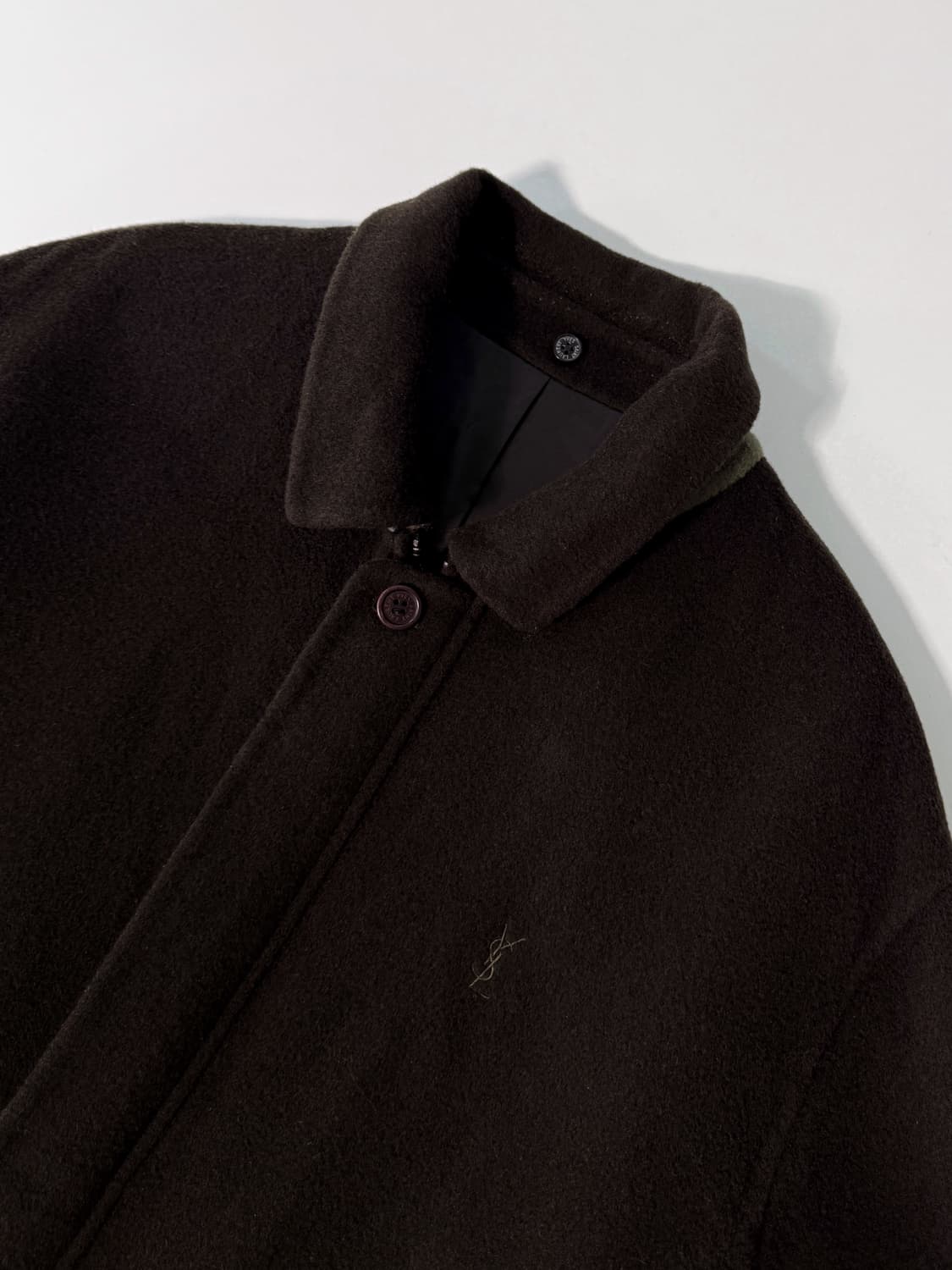 입생로랑 90‘s 키키브라운 울 블루종 자켓 상품이미지2