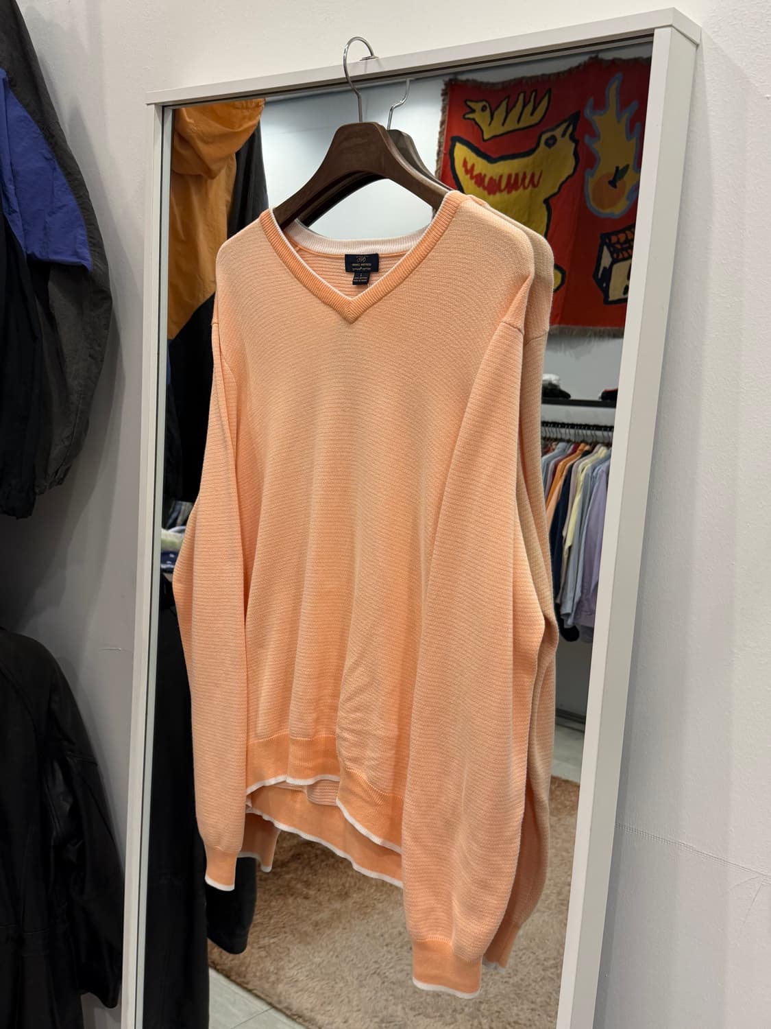 Brooks Brothers 브룩스 브라더스 수피마 코튼 브이넥 니트 상품이미지1