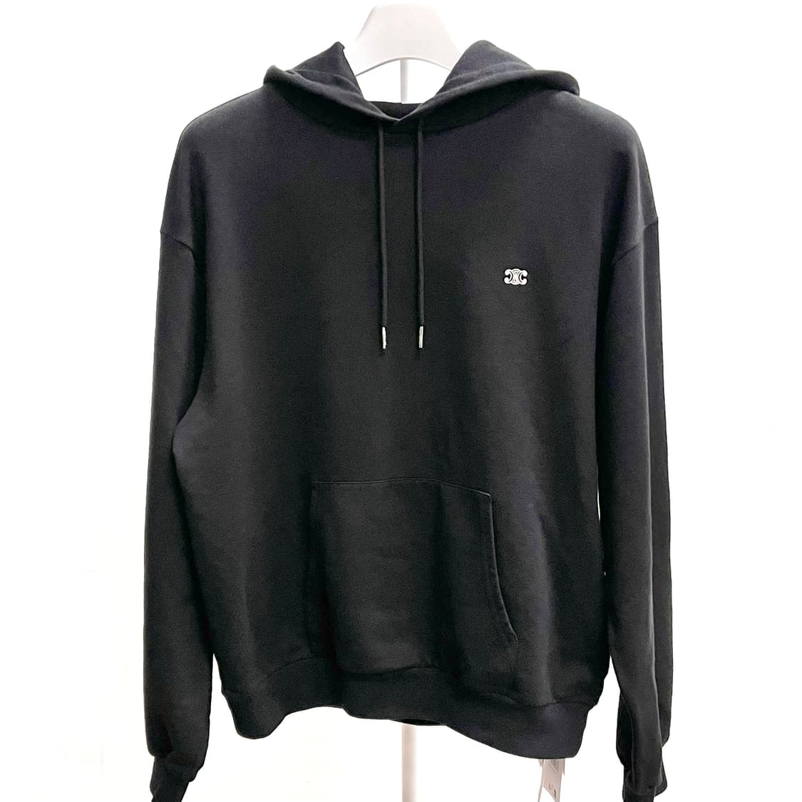 [새상품/L] 셀린느 코튼 캐시미어 루즈 블랙 후드티 상품이미지1