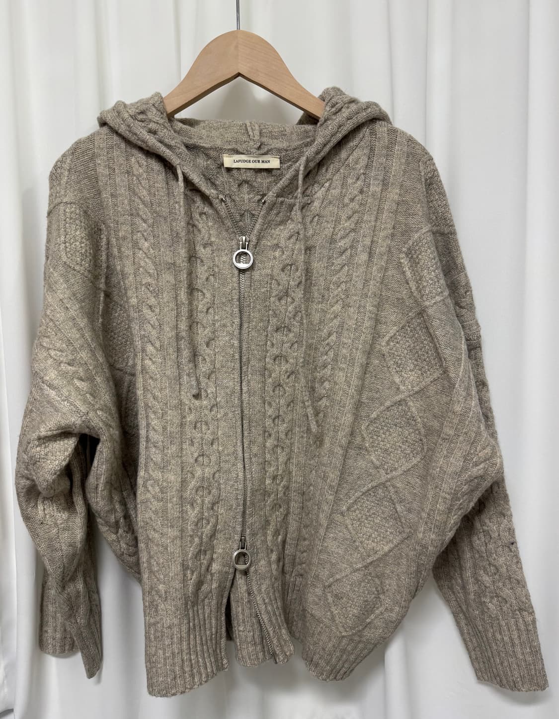 [새상품] 라퍼지스토어 울 니트 후드집업 상품이미지2