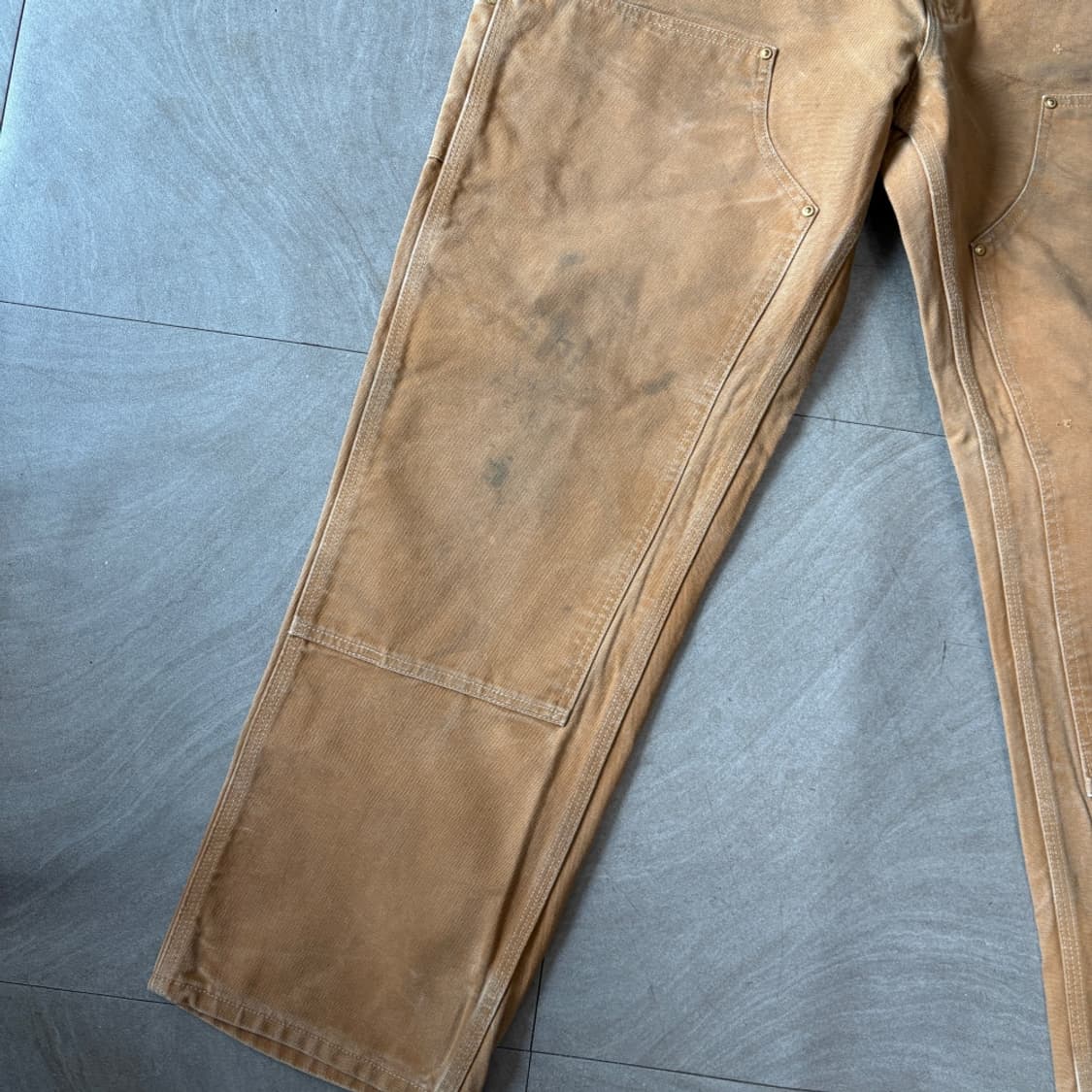 칼하트 정품 브라운 더블니 팬츠 바지 상품이미지3