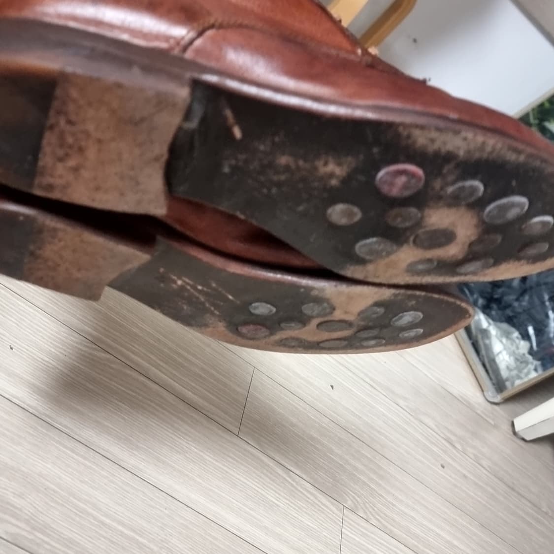 스페인제 캠퍼 빈티지 브라운 가죽 워커 부츠(270) 상품이미지6