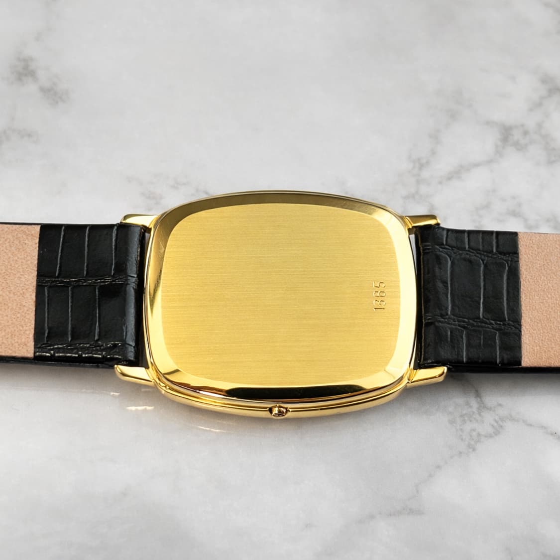 오메가 드빌 1365 남성 쿼츠 블랙 다이얼 레더워치 상품이미지5