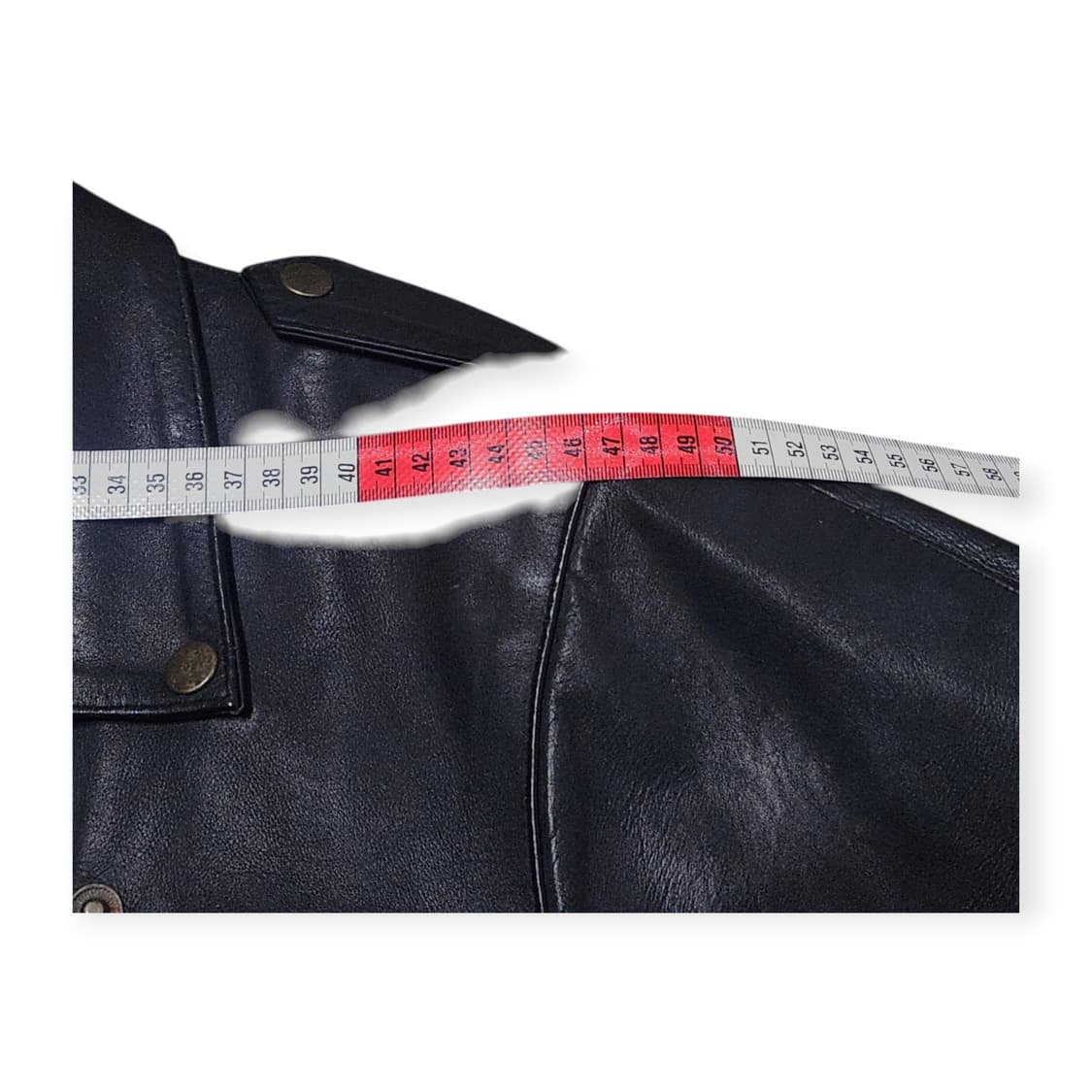 M)MONDO LUI 빈티지 블랙 소가죽 자켓 해골 프린팅 라이더 자켓 상품이미지6