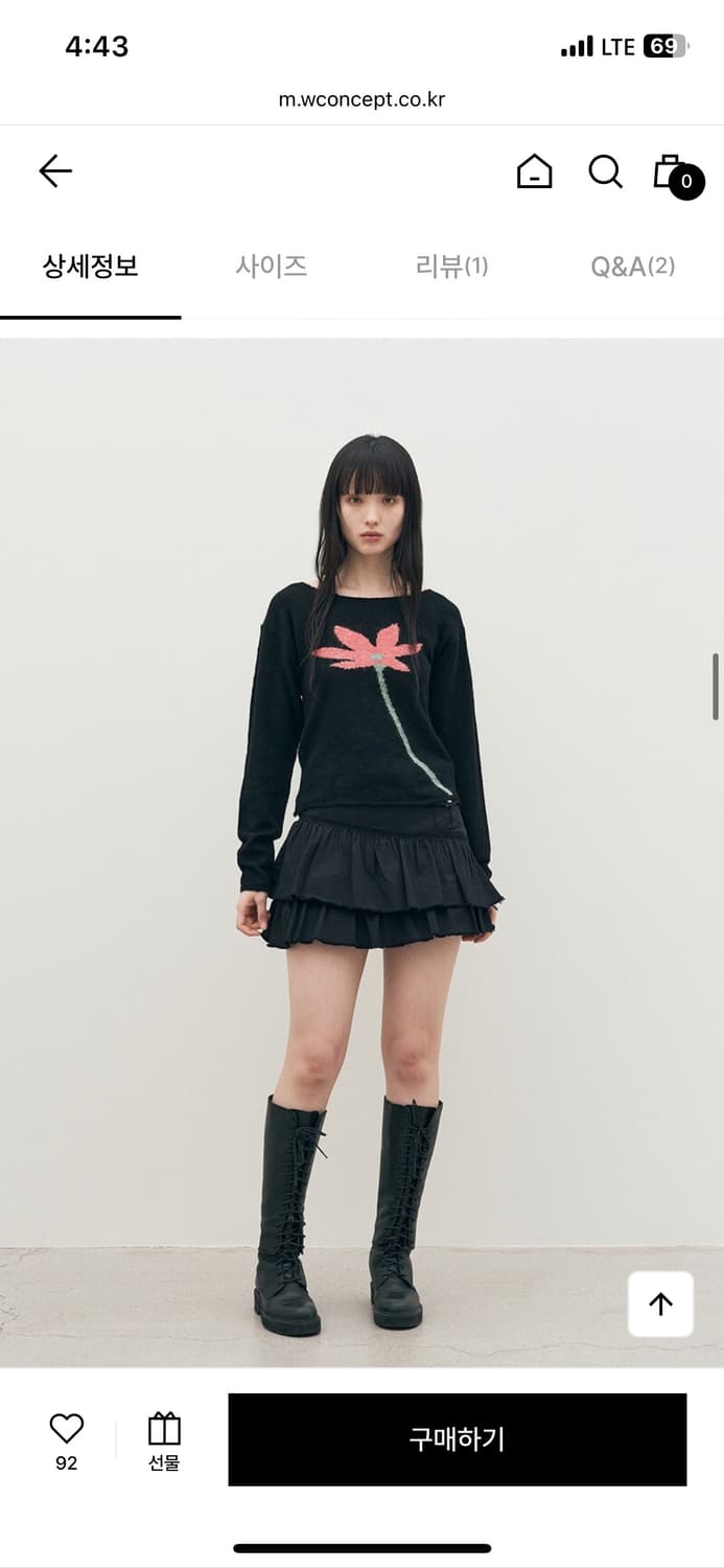 시스에이 모헤어 플라워니트 상품이미지2