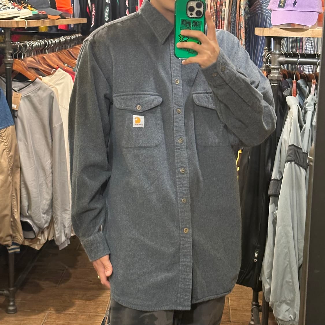 [HI] 칼하트 코듀로이 셔츠 그레이 상품이미지4