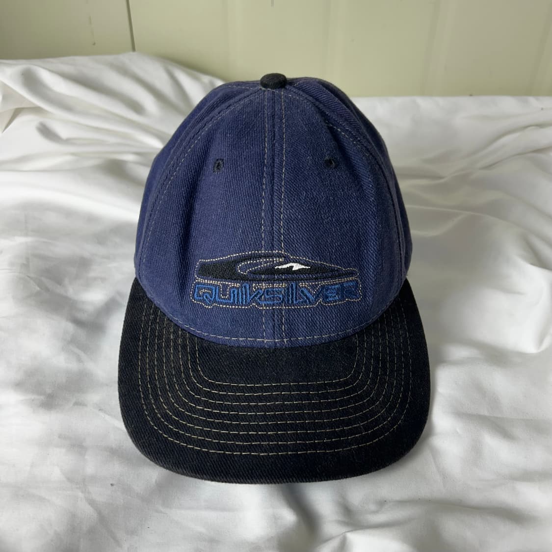 [QUIKSILVER] 90s USA 퀵실버 로고 자수 네이비 볼캡 상품이미지2