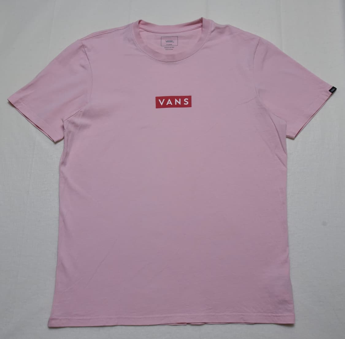 빈티지 반스 박스 로고 반팔 티셔츠 (XL, 핑크) 상품이미지2