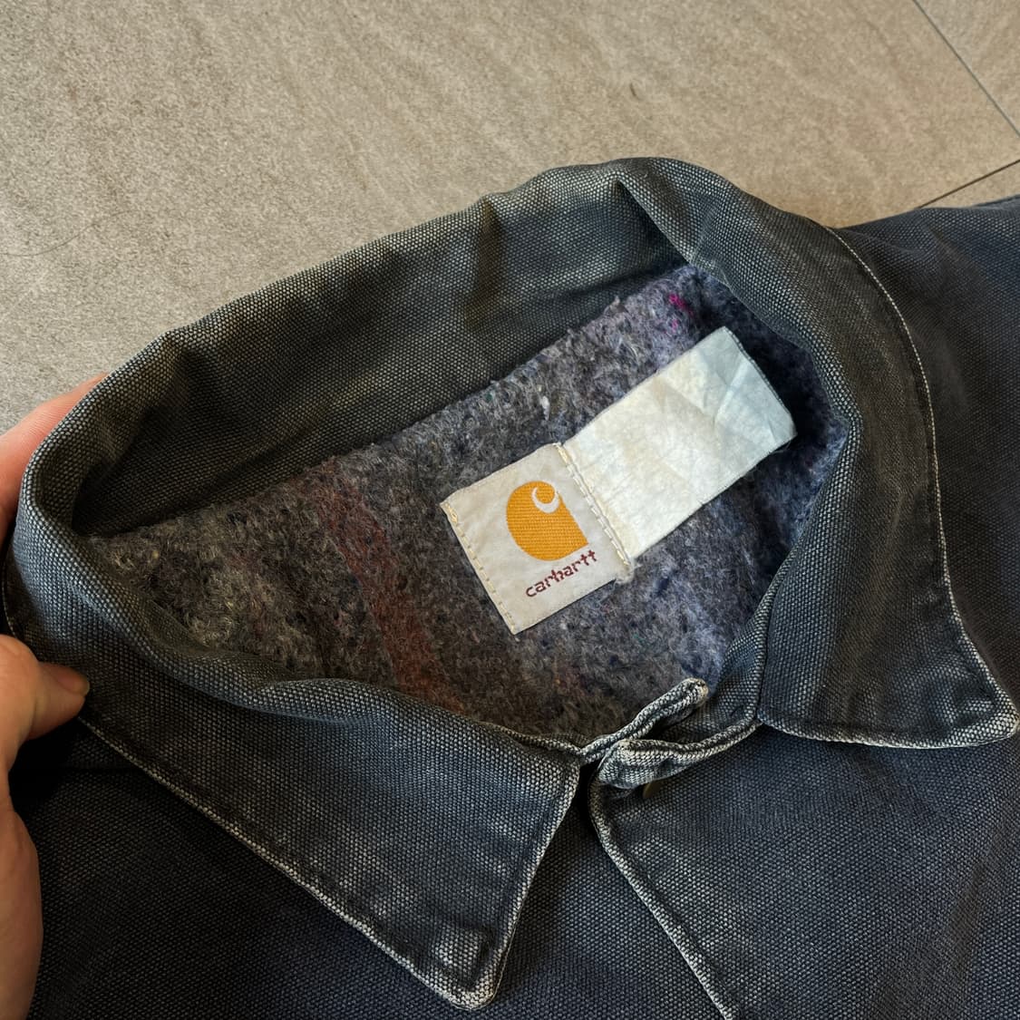 90년대 생산 칼하트 정품 네이비 덕 초어 자켓 상품이미지2