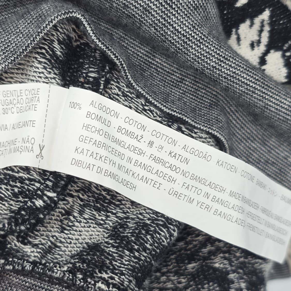 자라 맨 블랙 플라워 후드집업 95 상품이미지10