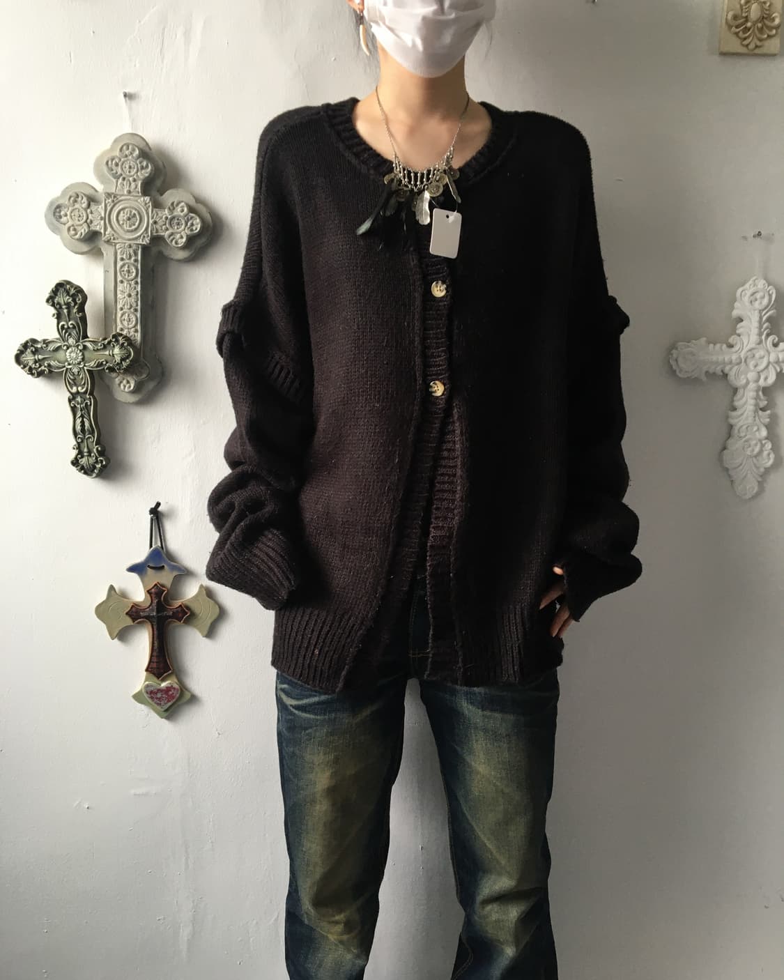 Loose fit knit cardigan 상품이미지1