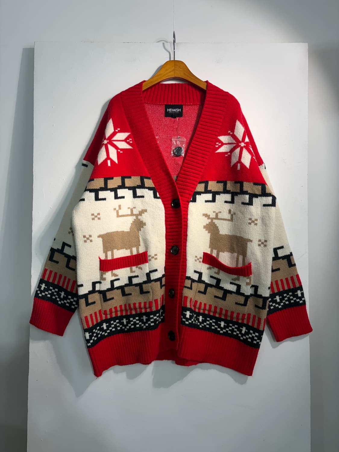 [L] U.S.A. 노르딕 니트 가디건 어글리스웨터 어글리니트 상품이미지1