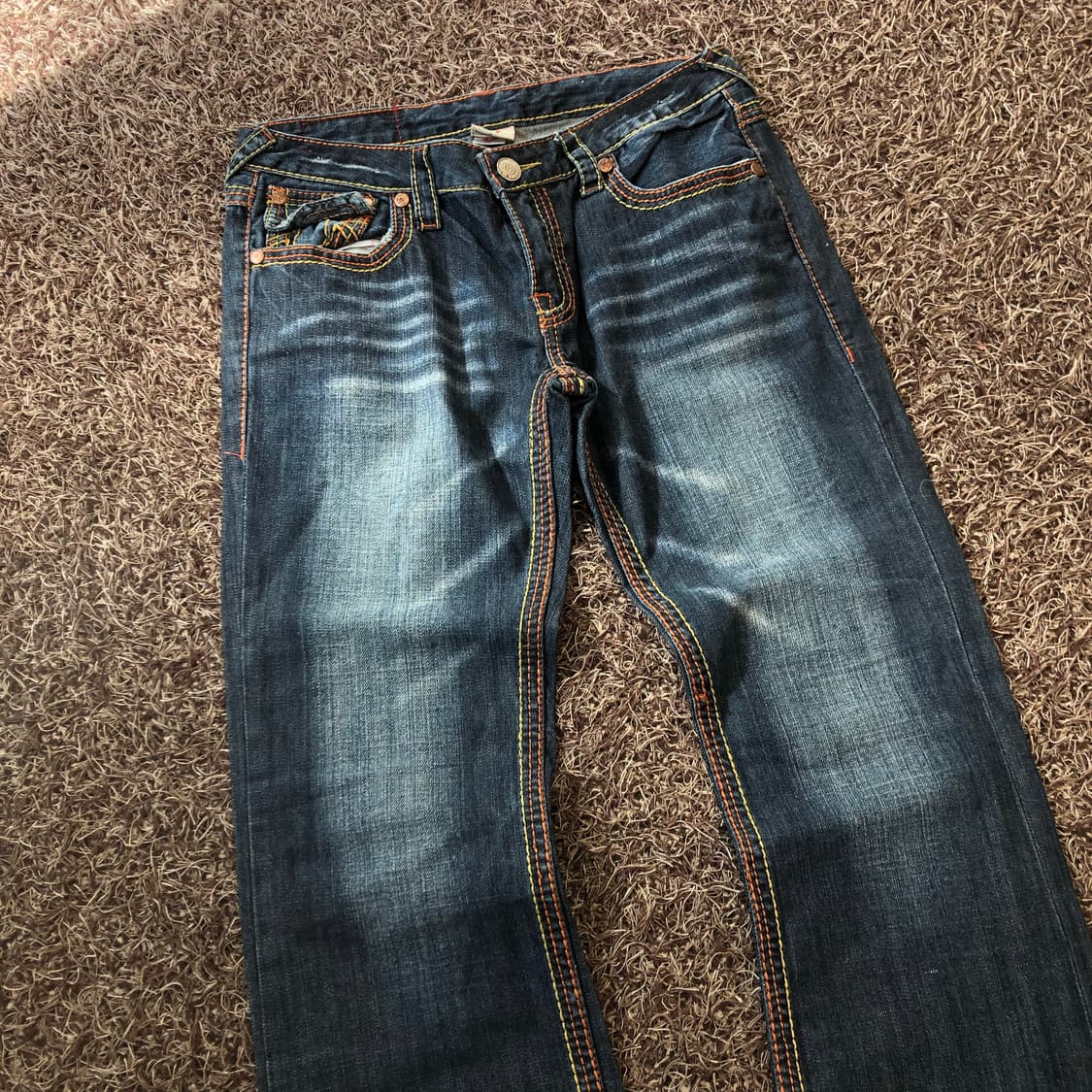 트루릴리전 Billy 빌리 워싱 플레어 부츠컷 데님 팬츠 상품이미지3