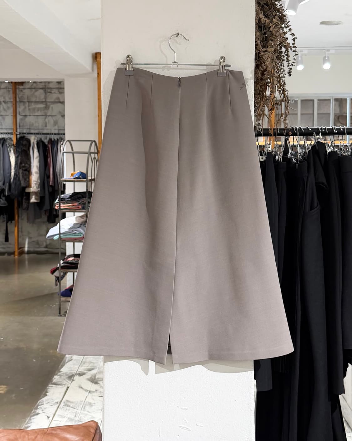 더로우 그레이 울 실크 블랜드 롱 스커트 상품이미지4