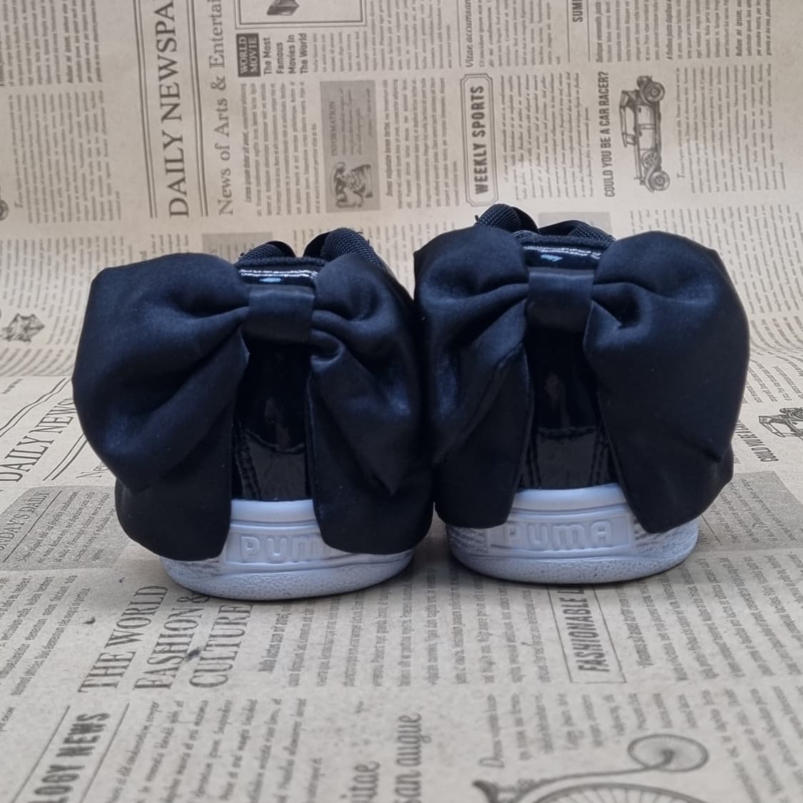 푸마 바스켓 리본 블랙 여성 스니커즈220 상품이미지4
