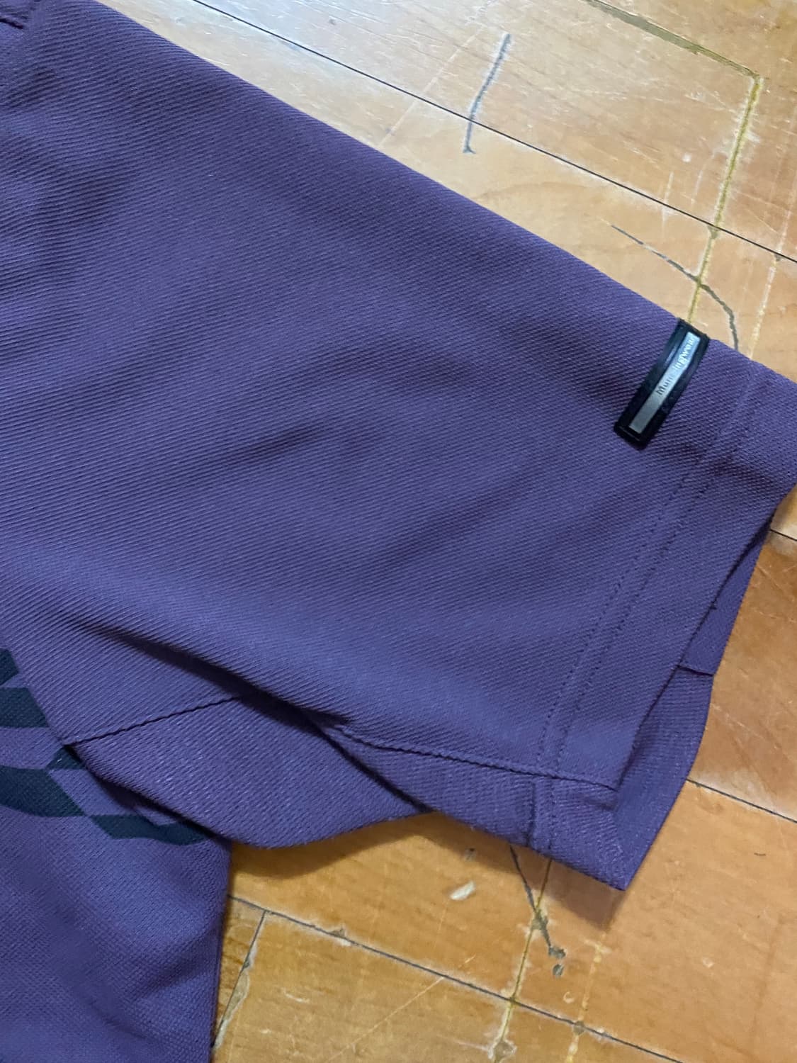 (일본판) Munsingwear 퍼플 체크 반팔 카라티 L (100) 상품이미지4