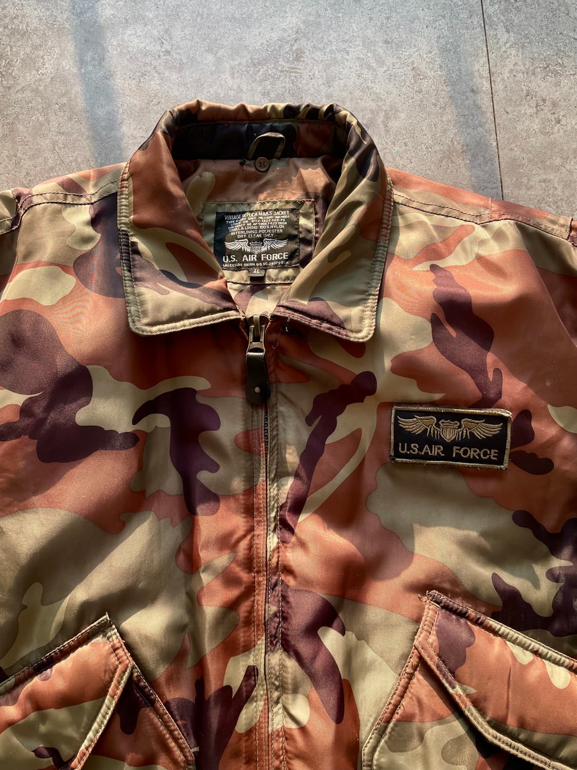 US Air Force  ma-2 카모플라쥬 플라이트 자켓 상품이미지4