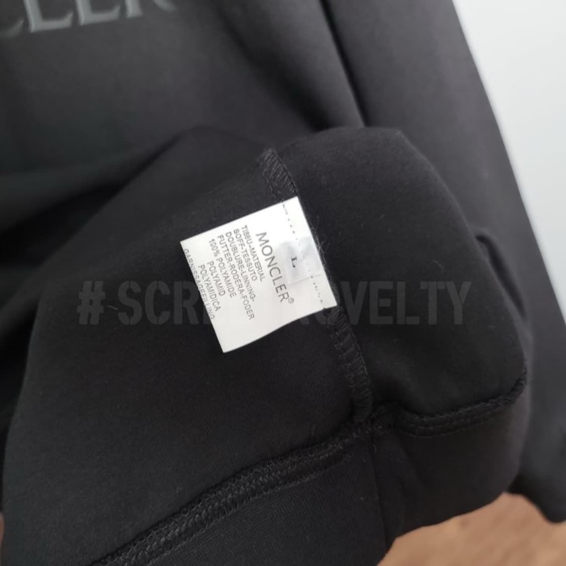 몽클 블랙 코튼 맨투맨 상품이미지10