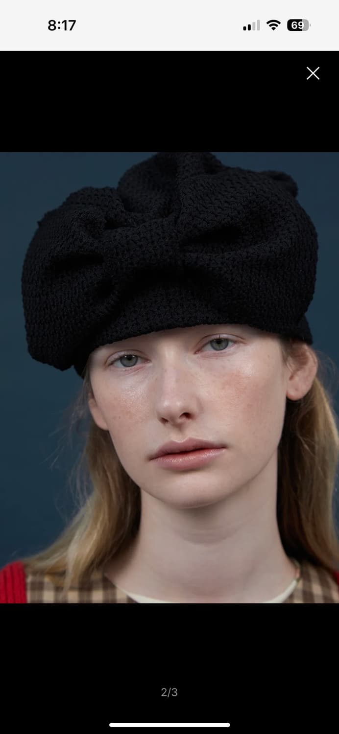 어썸니즈 리본 터번 햇 블랙 상품이미지2