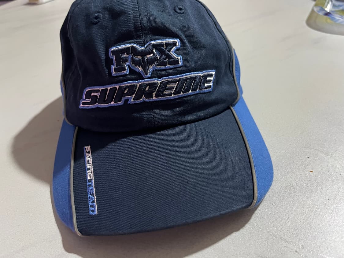 Supreme x fox racing 콜라보 블루 볼캡 상품이미지2