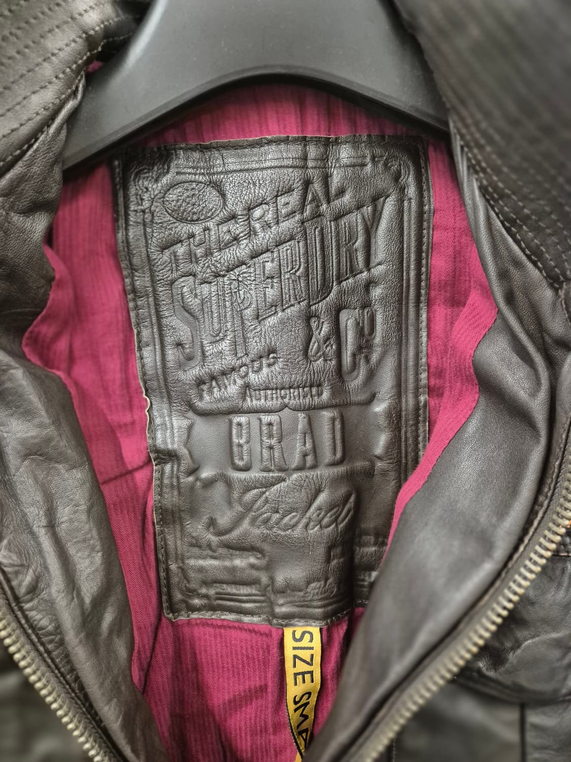 슈퍼드라이 베컴 가죽 자켓 S 상품이미지8