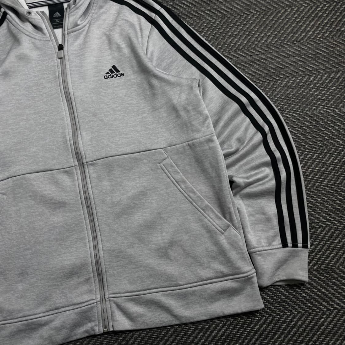 아디다스 에센셜 사이드 라인 그레이 트랙 후드집업y 4137 상품이미지3