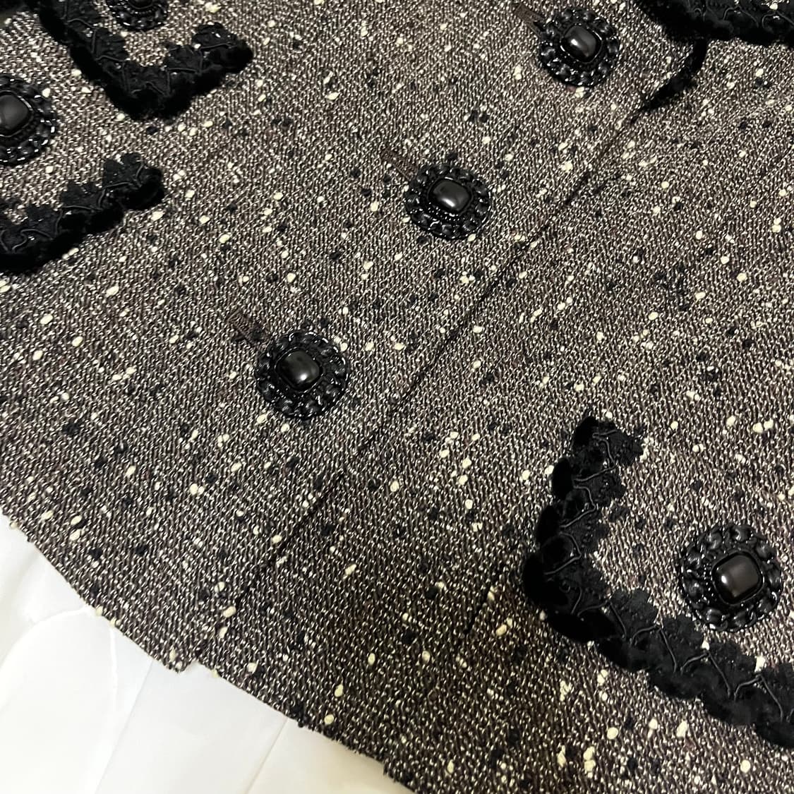 빈티지 ) 쿠키앤크림 트위드자켓 & 베스트  상품이미지3