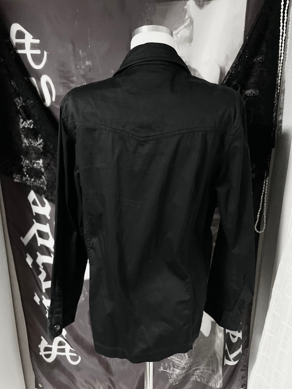 하이넥 사선 투지퍼 디테일 코튼집업 라이더락시크유니섹스ekam 00s 상품이미지5