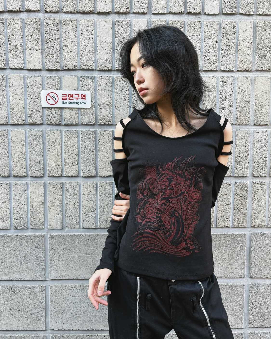 큐티 플래쉬 오리엔탈 오프숄더 롱 슬리브 상품이미지7