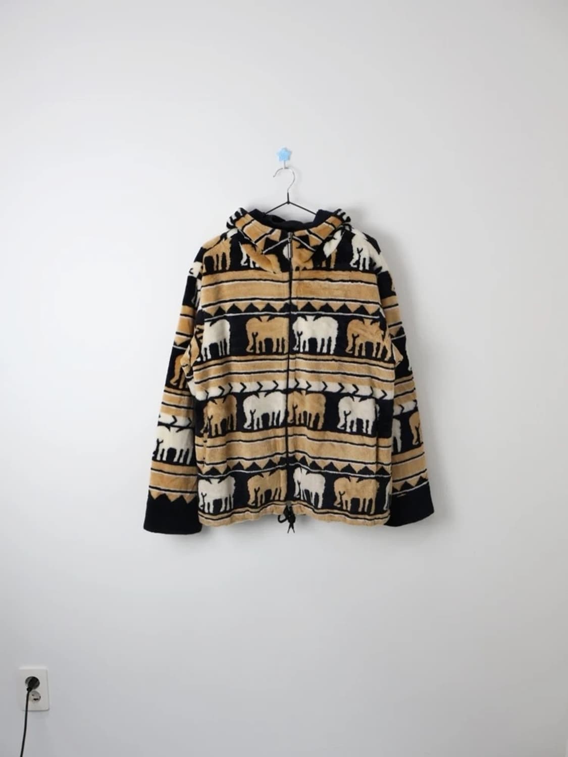 Selection Elephant Pattern Fleece Hoodie 상품이미지1