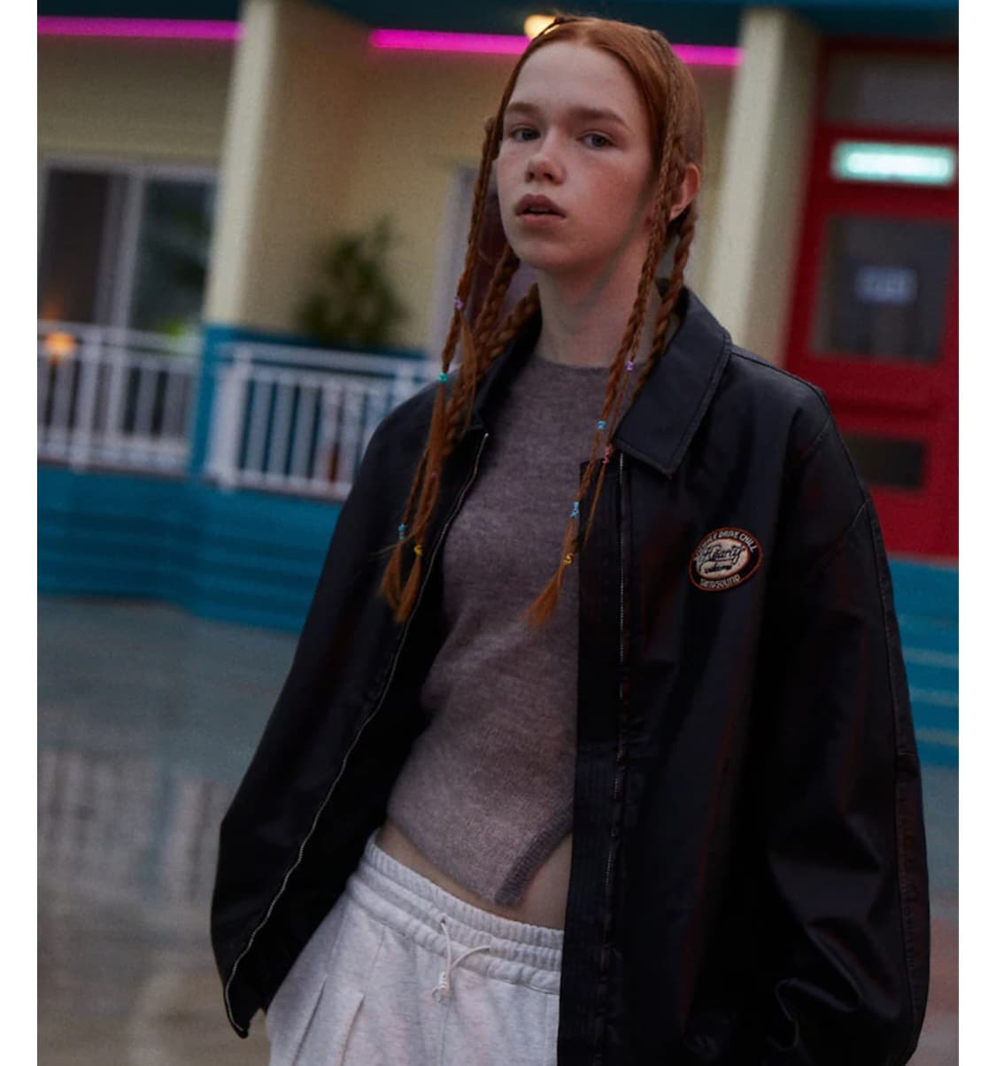 샌드사운드(sand sound) 오버핏 비건레더 점퍼 상품이미지3