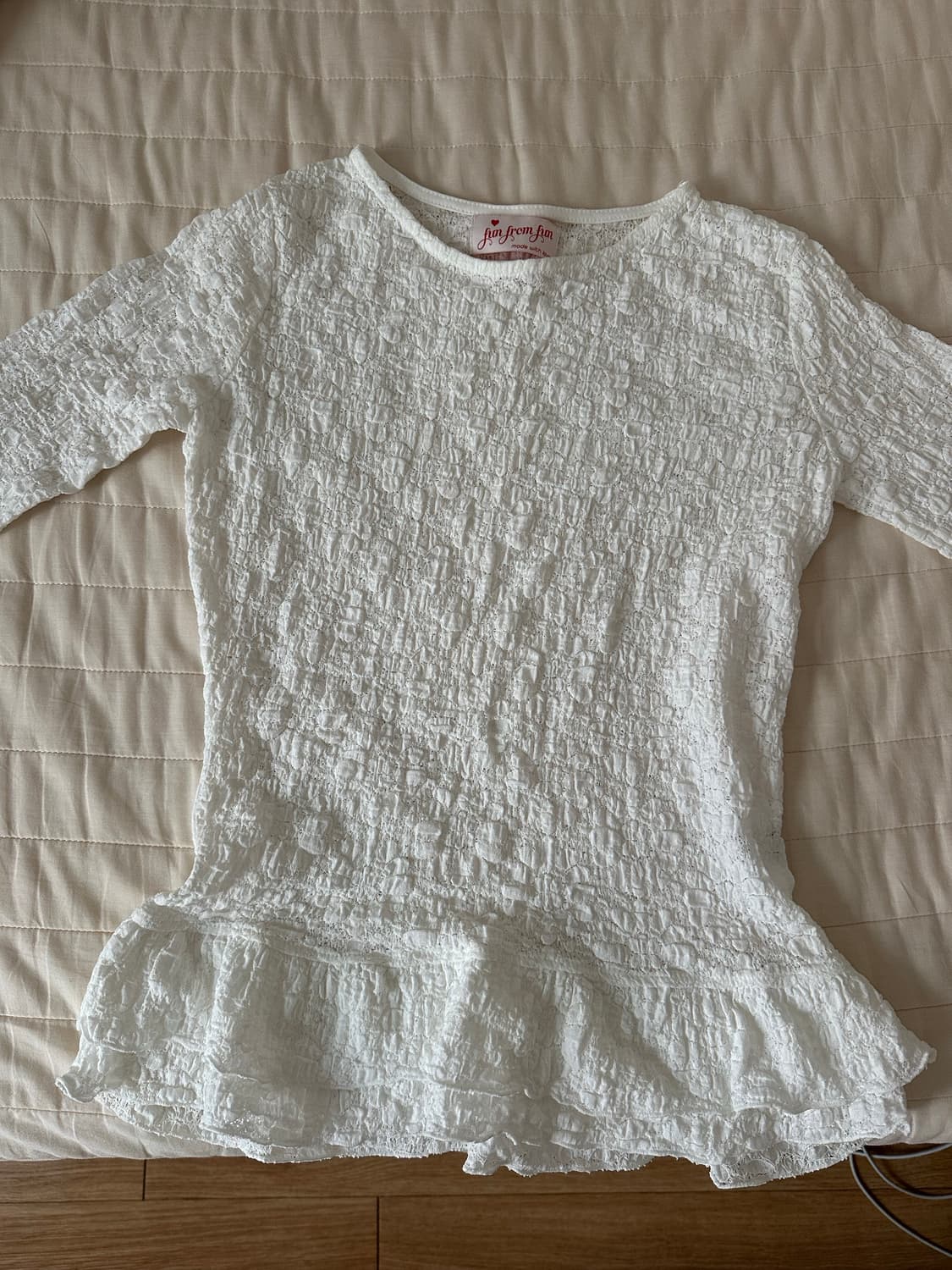 펀프롬펀 RUFFLED HEM LONG SLEEVE T-SHIRT 상품이미지4