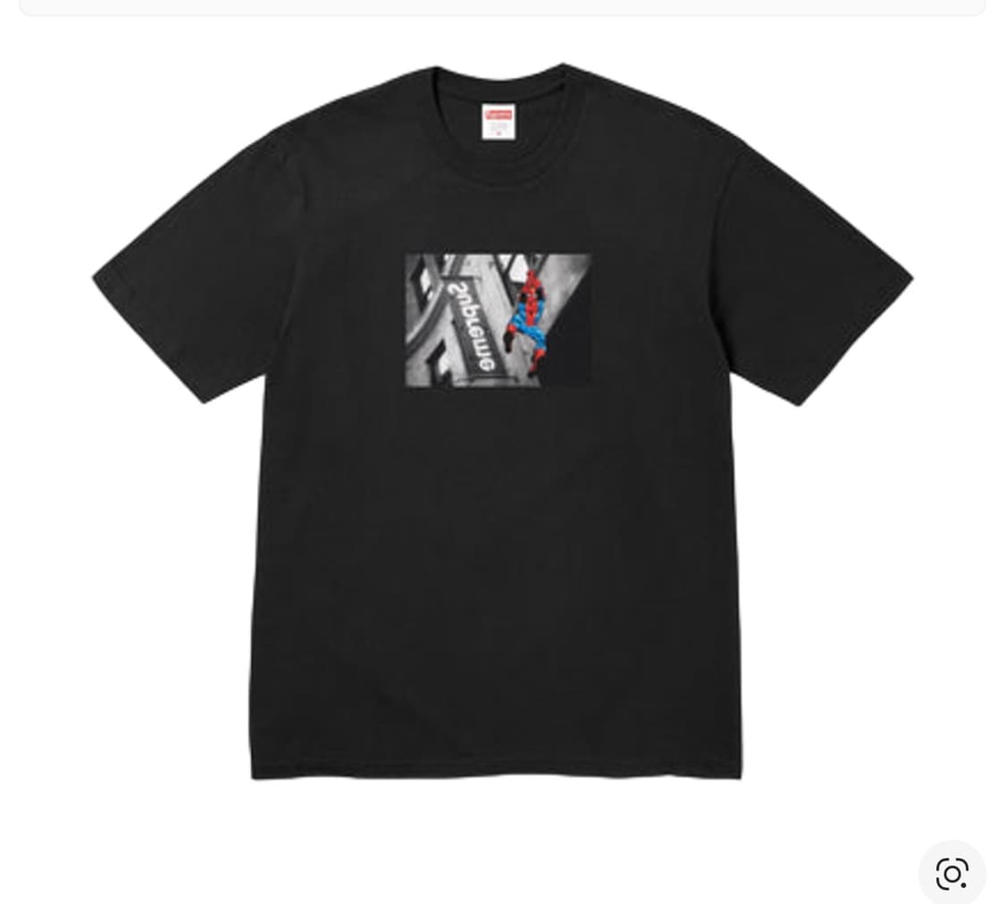 [XXL]슈프림 x 스파이더맨 티셔츠 블랙 - 26SS 상품이미지1
