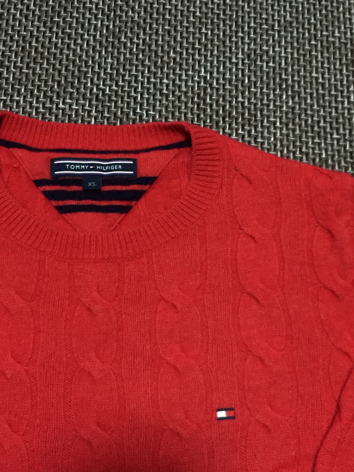 타미힐피거 레드 케이블 니트 상품이미지3