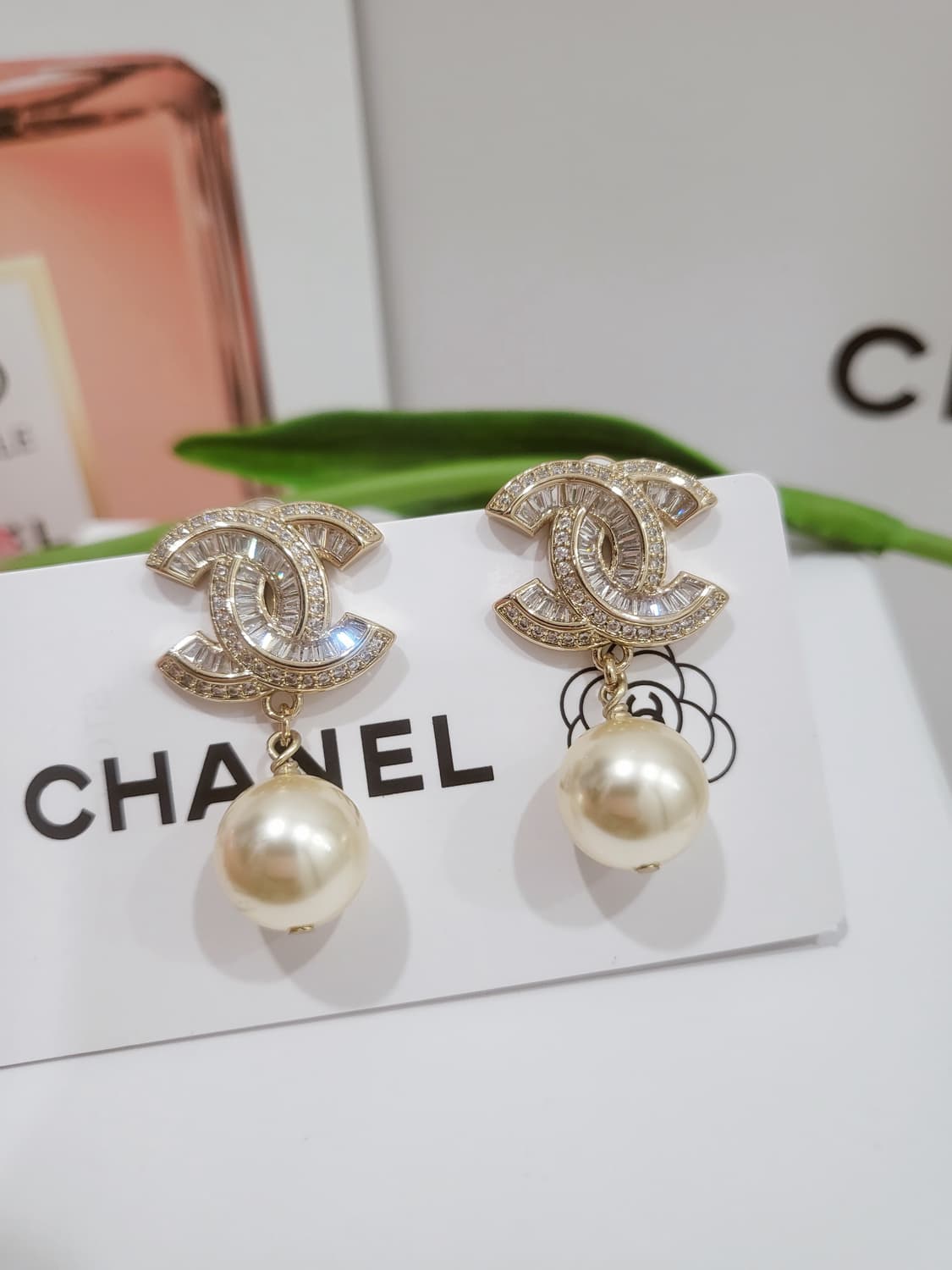 샤넬 진주드롭 이어링 업사이클링 상품이미지2
