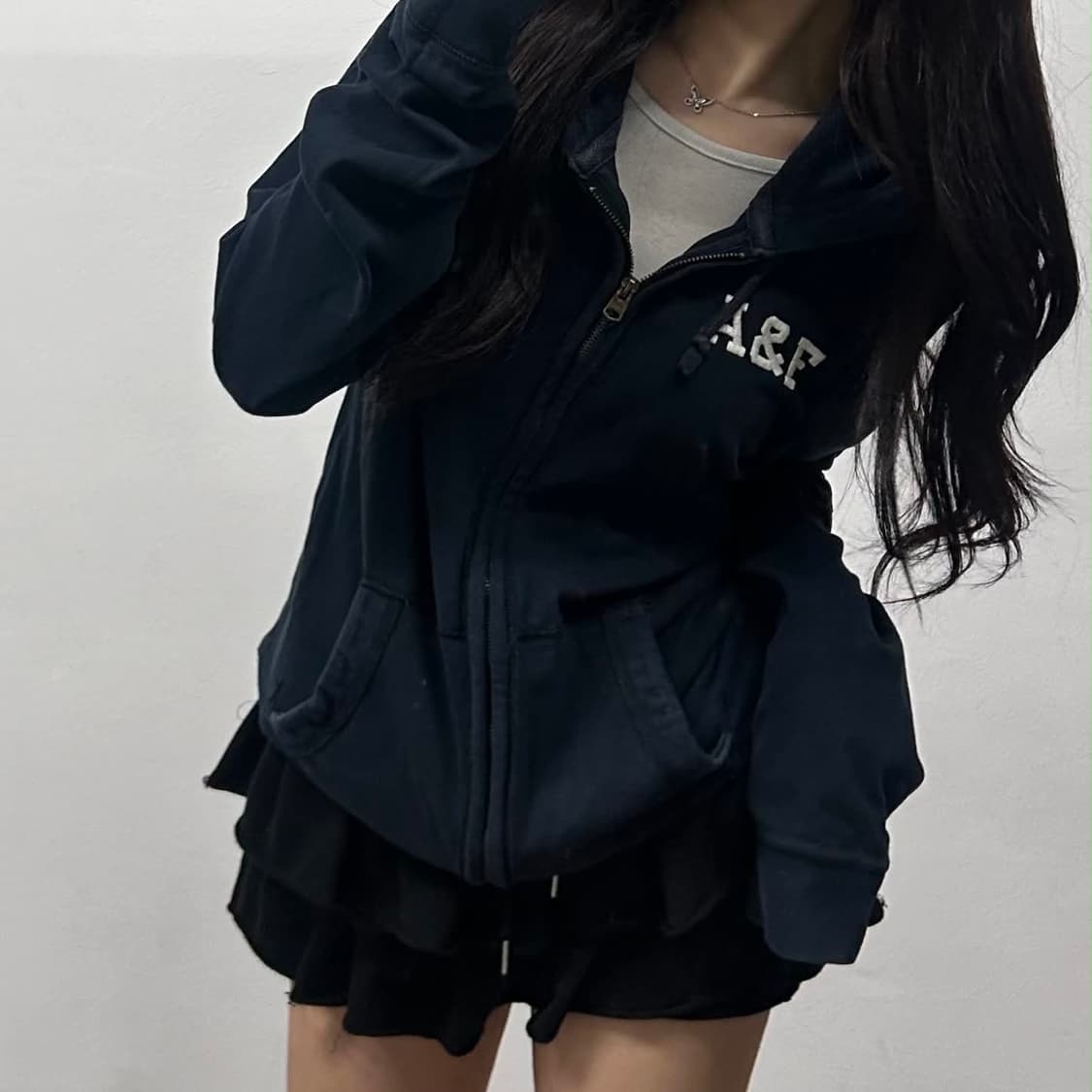 아베크롬비 y2k 올드스쿨 스웻 후드집업 희귀져지(XL) 상품이미지2