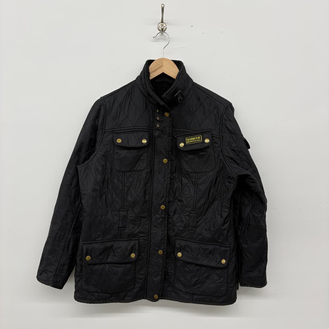 바버 퀼팅 자켓 블랙 남성 L 상품이미지1