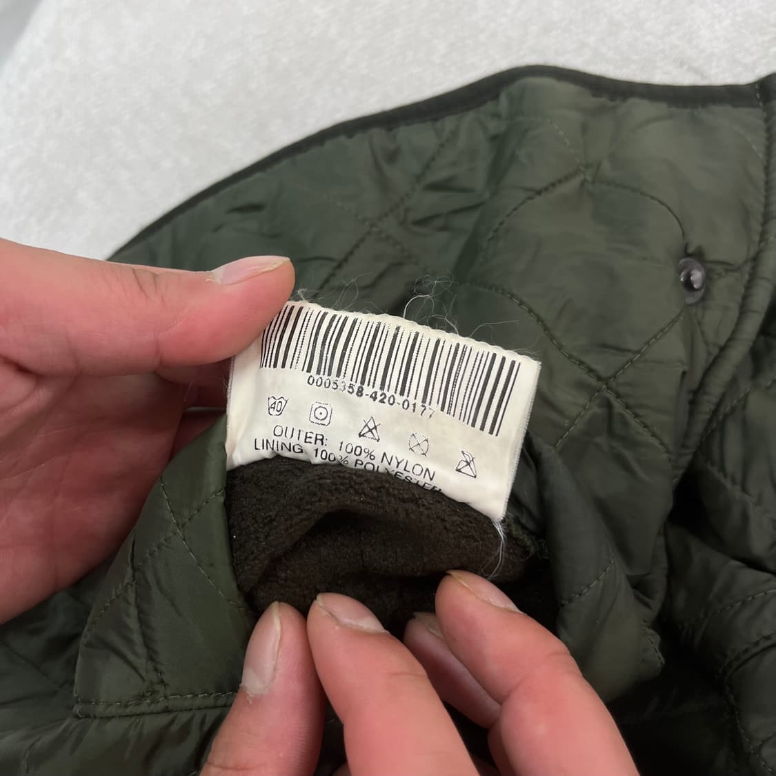 105 바버인터네셔널 90s 카키 퀄팅 자켓 상품이미지8