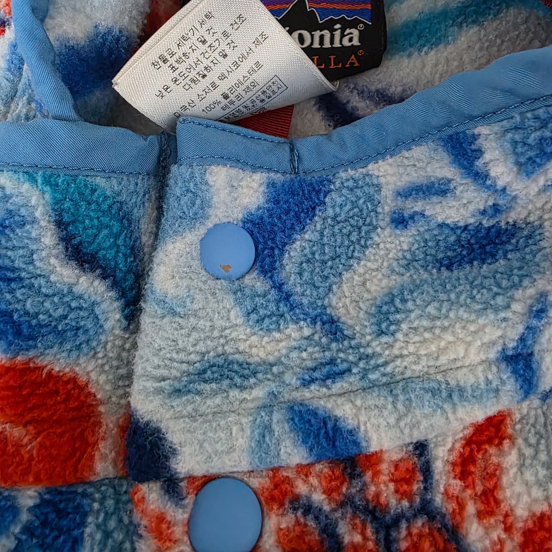 [W/L] 빈티지 파타고니아 신칠라 플리스 스냅 풀오버 플라워 카모 상품이미지4