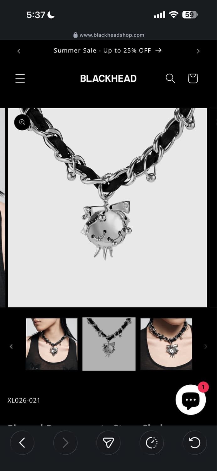 black headstudio choker 상품이미지3